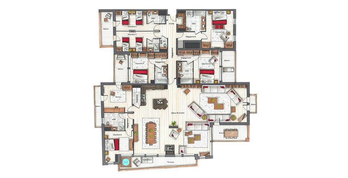 Este apartamento en Courchevel 1650 en el 3er piso