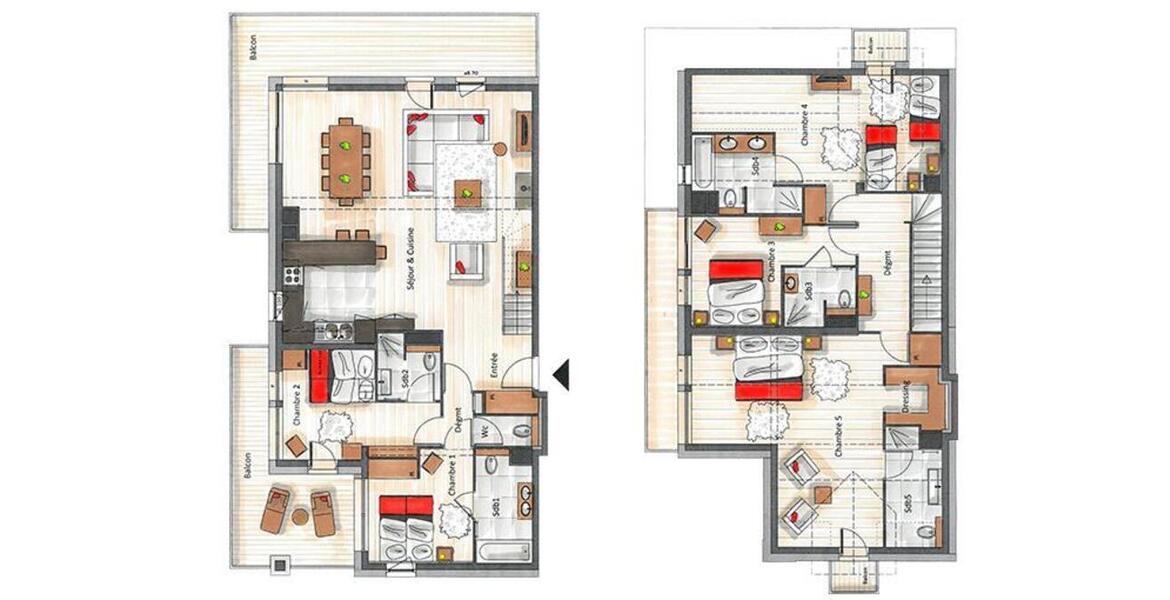 The penthouse for rent in Courchevel 1650 Moriond