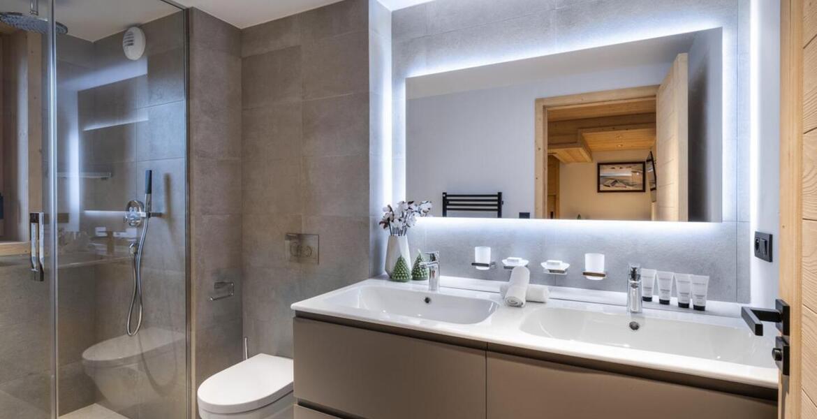 The duplex penthouse in Meribel