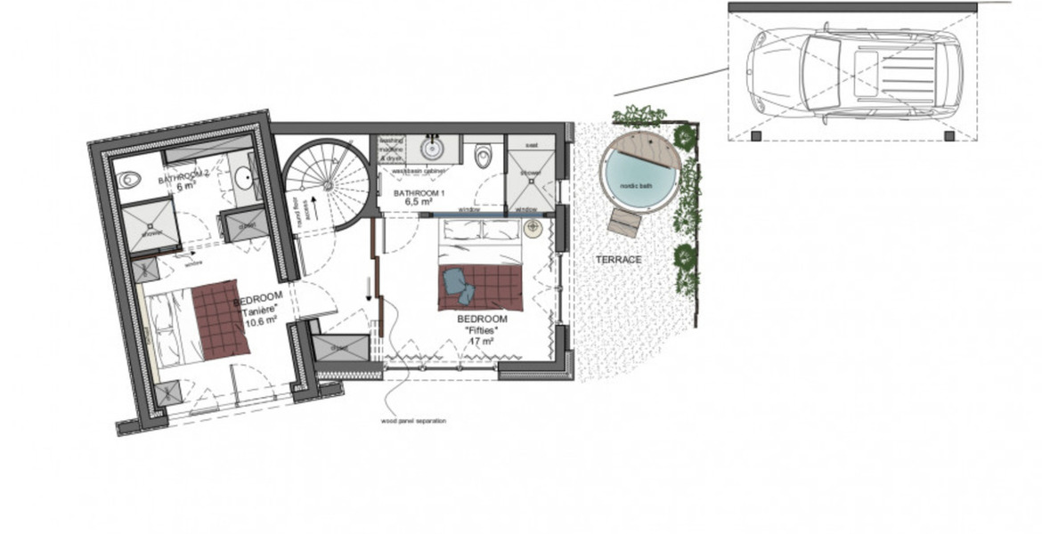Two bedroom chalet for rent in Courchevel 1550 Village